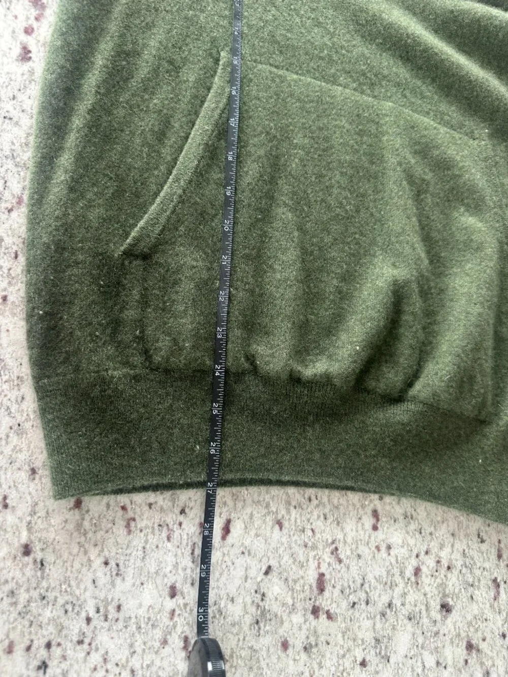 Banana Republic 100% Cashmere Hoodie Sweater Heathered Green shade Size M